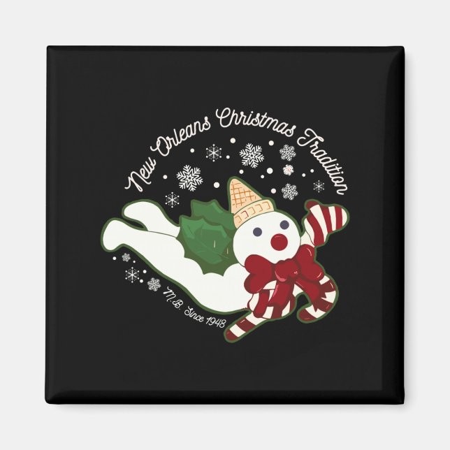 New Orleans Mr Bingle Christmas Tradition Snowmen  Magnet (Vorne)