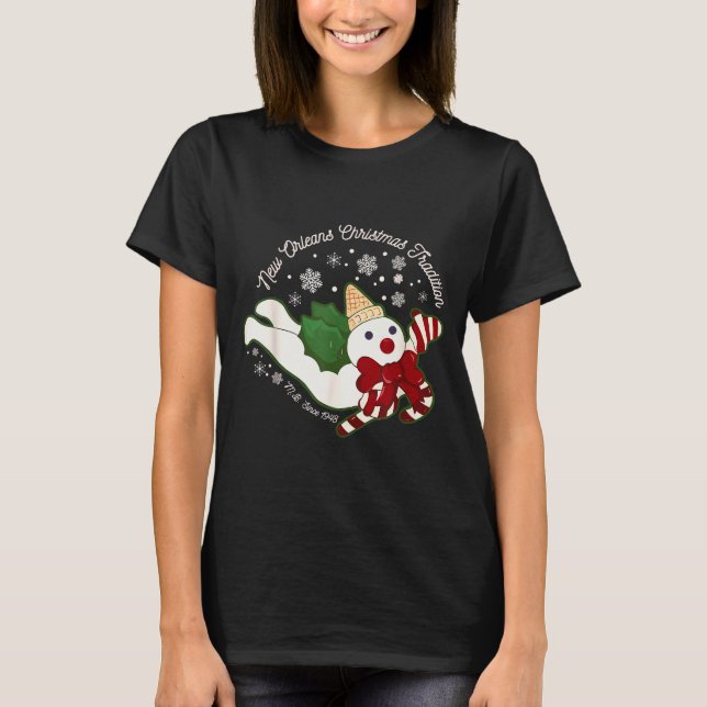 New Orleans Mr Bingle Christmas Tradition Snowmen  T-Shirt (Vorderseite)