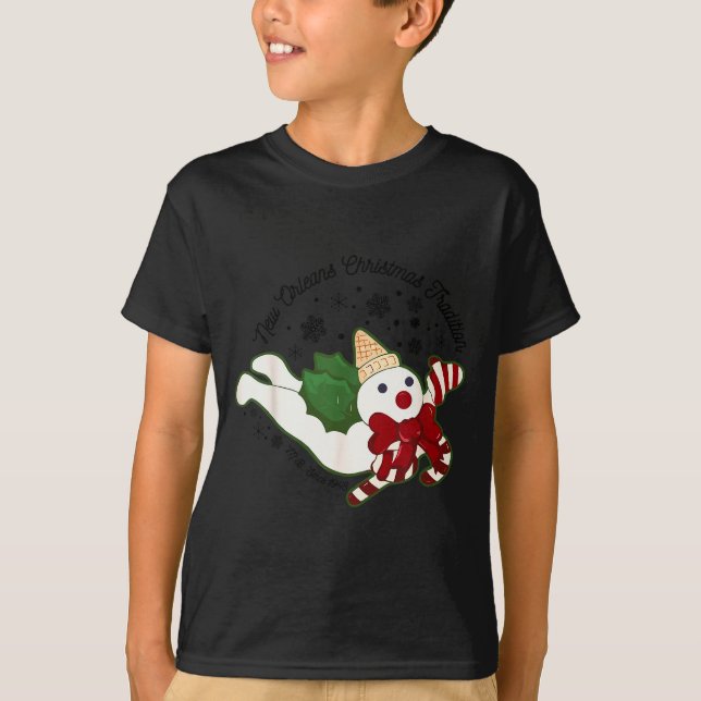 New Orleans Mr Bingle Christmas Tradition Snowmen  T-Shirt (Vorderseite)