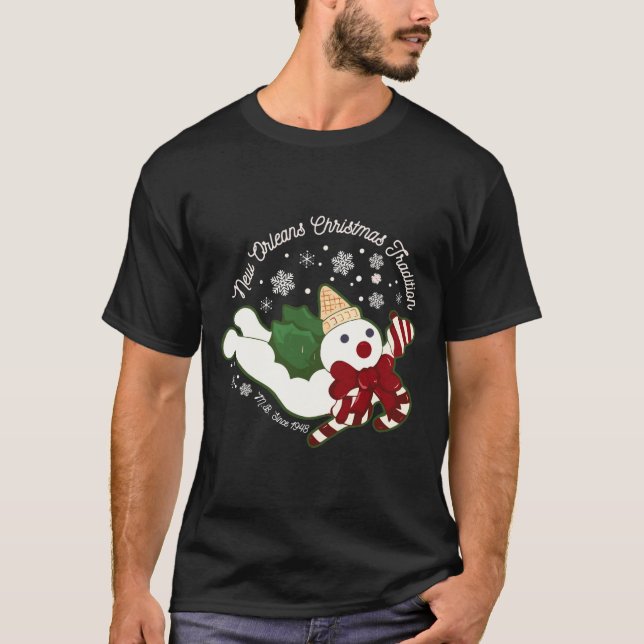 New Orleans Mr Bingle Christmas Tradition Snowmen  T-Shirt (Vorderseite)