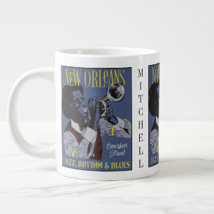 New Orleans Music individuell benannter Jumbo-Mug Jumbo-Tasse