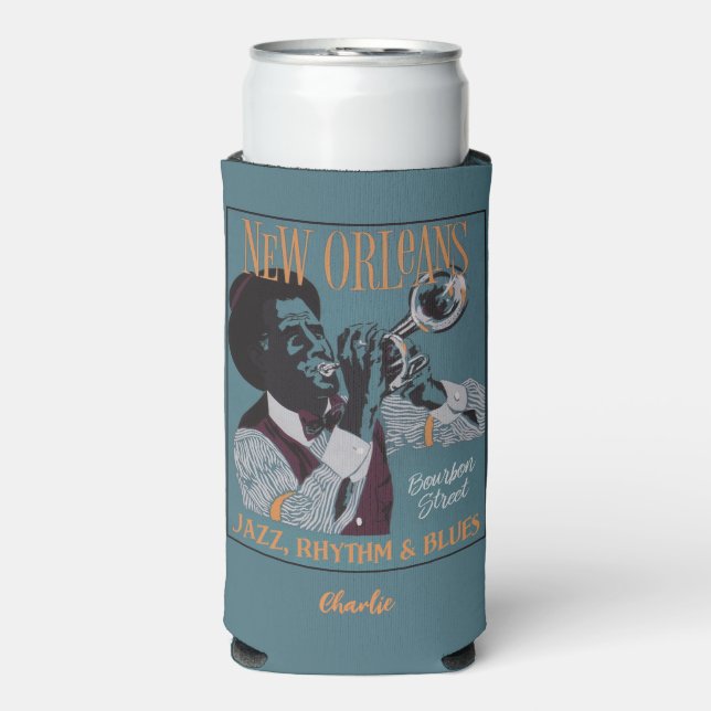 New Orleans Music individuelle Name Selters Dosenkühler (Seltzer Vorderseite)