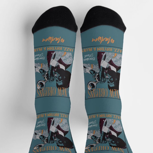 New Orleans Music individuelle Name Socken (Oben)
