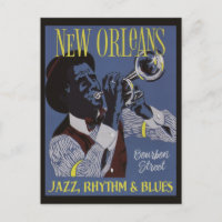 New Orleans Music Postcard