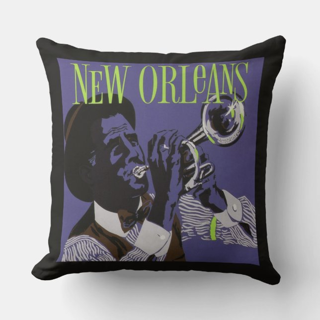 New Orleans Music throw Kissen (Vorderseite)