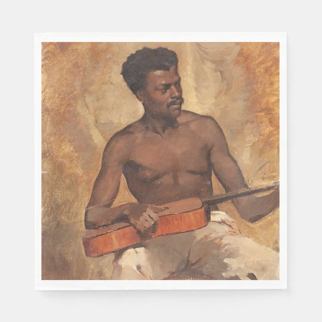 New Orleans Musician (Gitarrist) (Francis Millet) Serviette (Vorderseite)