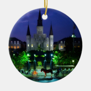 New Orleans nachts Keramikornament