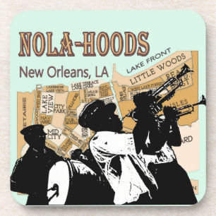 New Orleans Neighhoods Map, NOLA_HOODS Untersetzer