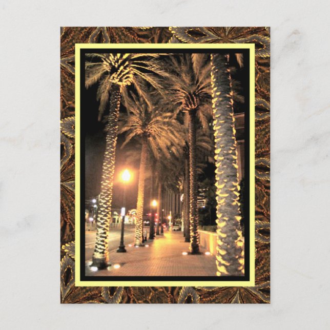 New Orleans Night Lights-Louisiana Postkarte (Vorderseite)