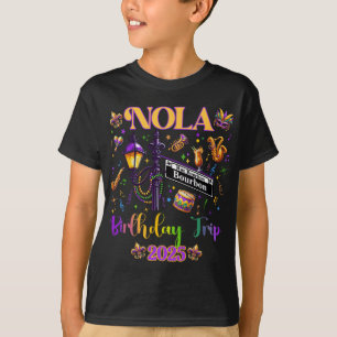 New Orleans Nola 2025 Mädchen-Geburtstags-Junggese T-Shirt