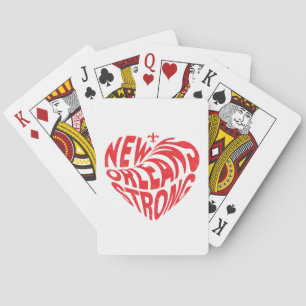 New Orleans Nola Starkes Herz Spielkarten