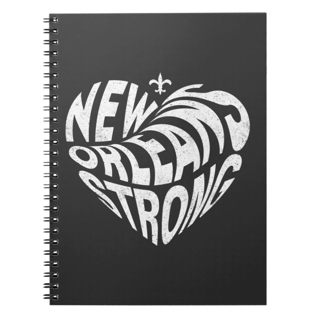 New Orleans Nola Strong Heart Notizblock (Vorderseite)