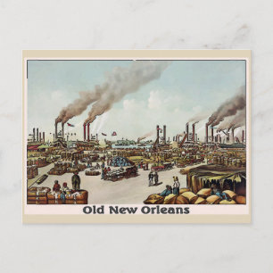 New Orleans Old Time Flussufer Postkarte