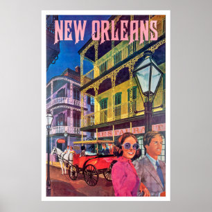 New Orleans, Paar zu Fuß Poster