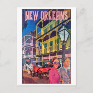 New Orleans, Paar zu Fuß Postkarte