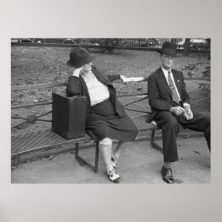 New Orleans Park Bench, 1930er Poster