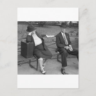 New Orleans Park Bench, 1930er Postkarte