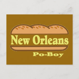 New Orleans Po Boy Postkarte