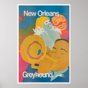 New Orleans Poster Vintage Reise Kunst Druck Home