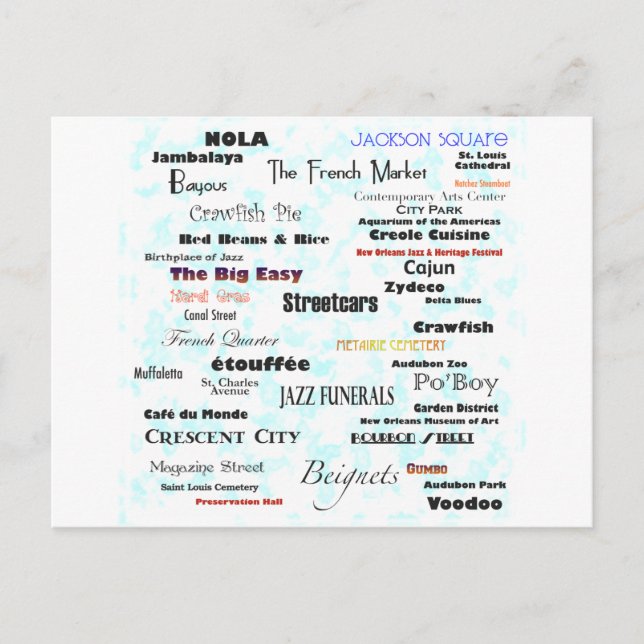 New Orleans Postkarte (Vorderseite)