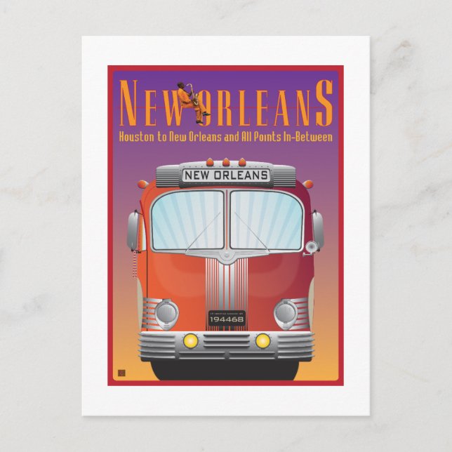 New Orleans Postkarte (Vorderseite)