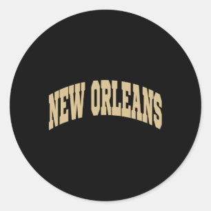 New Orleans - Retro-Design - Clic Runder Aufkleber