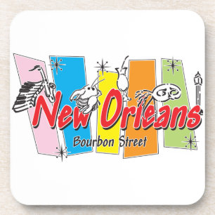 New Orleans Retro Look Getränkeuntersetzer