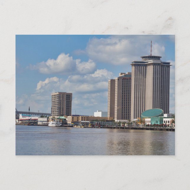 New Orleans Riverwalk Skyline Postkarte (Vorderseite)