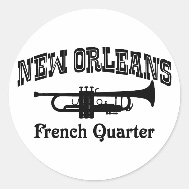 New Orleans Runder Aufkleber (Vorderseite)
