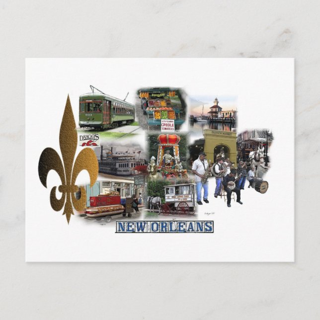 New Orleans Sehenswürdigkeiten Postkarte (Vorderseite)