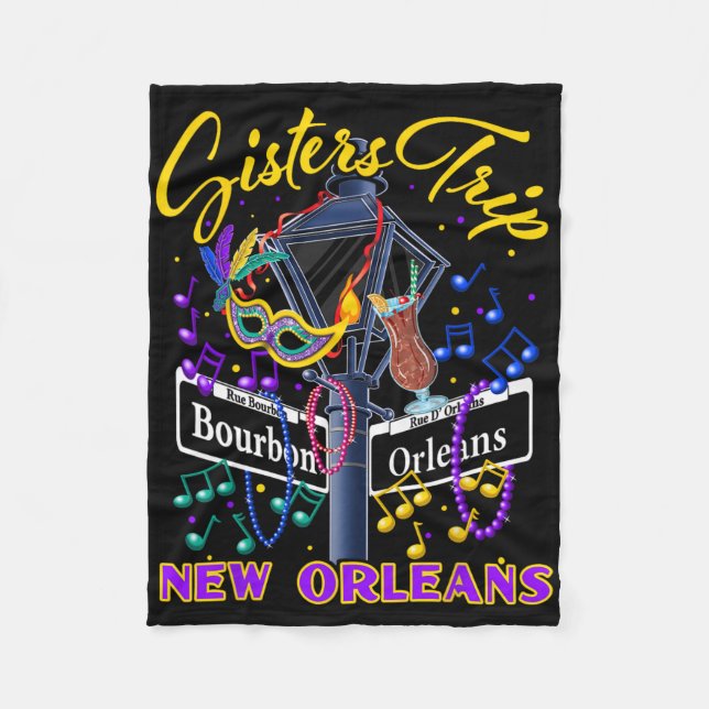 New Orleans Sisters Trip Nola Girls Trip Vacay  Fleecedecke (Vorderseite)