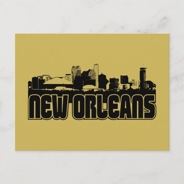 New Orleans Skyline Postkarte (Vorderseite)