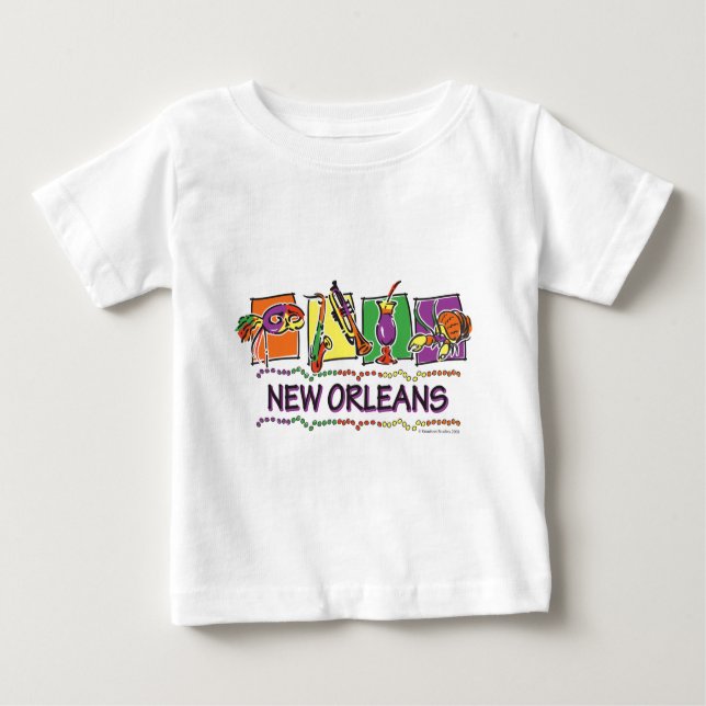 NEW-ORLEANS-SQUARES-eps Baby T-shirt (Vorderseite)