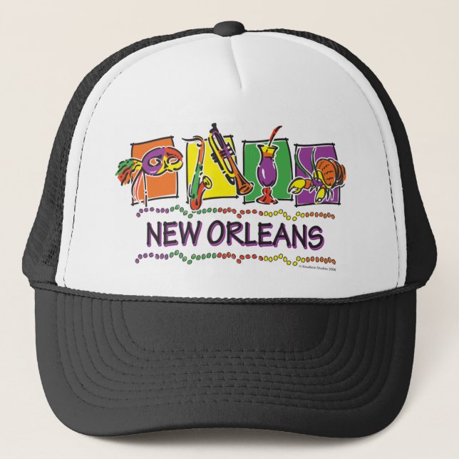 NEW-ORLEANS-SQUARES-eps Truckerkappe (Vorderseite)