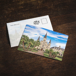 New Orleans St. Louis Cathedral Louisiana Postcard Einladung