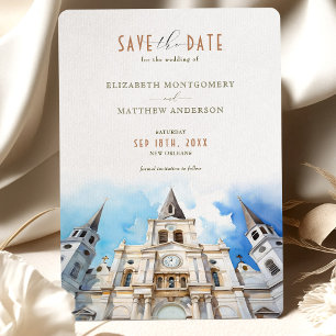 New Orleans St. Louis Cathedral Save the Date Einladung
