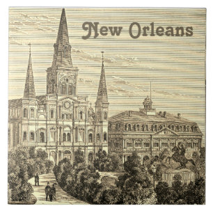 New Orleans St Louis Kathedrale Antik Vintage Fliese