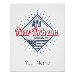 New Orleans Stadt Louisiana Vereinigte Staaten Vin Poster