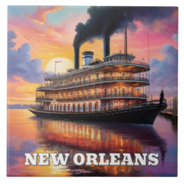 New Orleans Steamboat Riverboat Boat Sunset Cruise Fliese