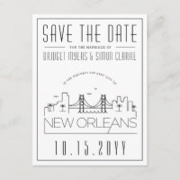 New Orleans | Stilisierte Skyline Save the Date