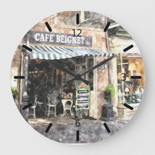 New Orleans Street Scene Wall Clock Große Wanduhr