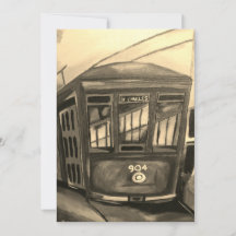 New Orleans Streetcar-Einladung 