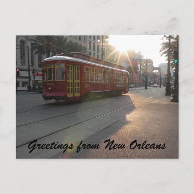 New Orleans Streetcar Postcard Postkarte (Vorderseite)