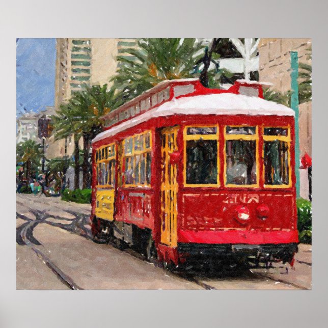 New Orleans Streetcar Print Poster (Vorne)