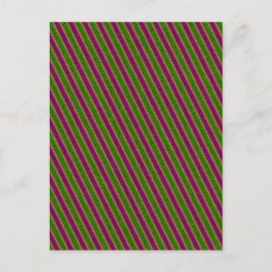 New Orleans Stripe Glitter Postkarte