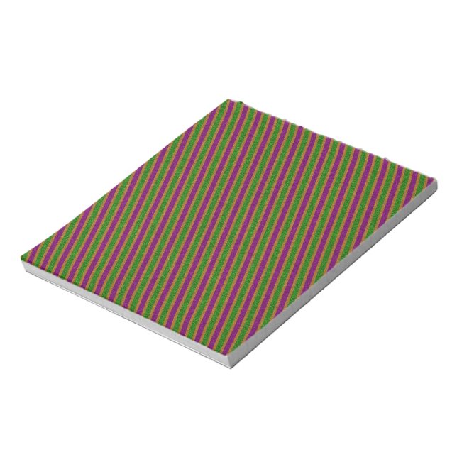 New Orleans Stripe Glitzer Notizblock (Rotiert)