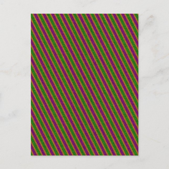 New Orleans Stripe Glitzer Postkarte (Vorderseite)