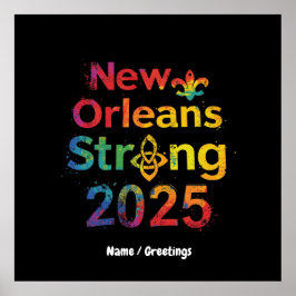 New Orleans Strong 2025 Inspirierend NOLA Pride Poster