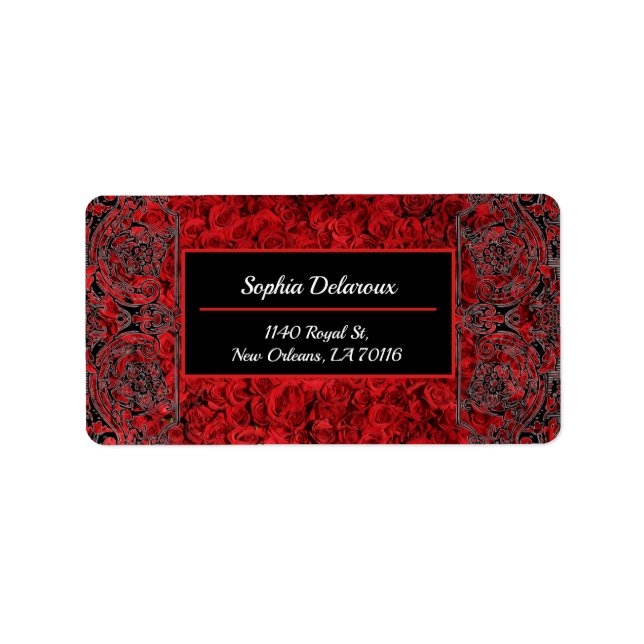 New Orleans Style Rücksendeadresse Adressaufkleber (Vorne)