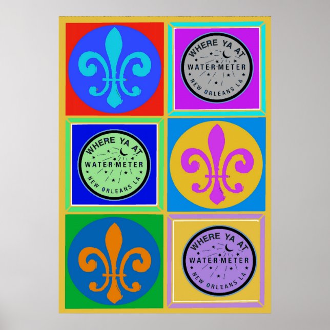 New Orleans Symbols Poster (Vorne)